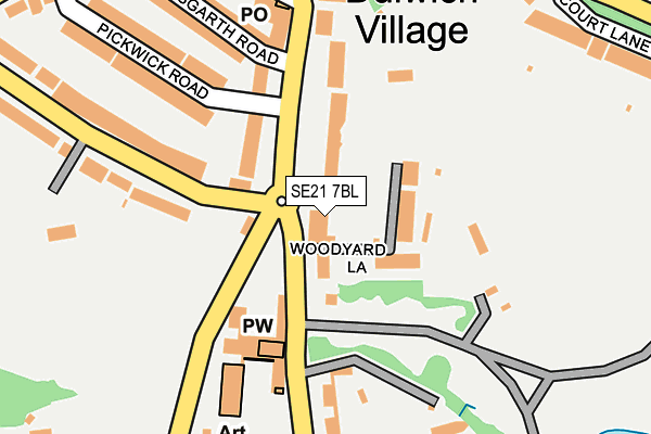 SE21 7BL map - OS OpenMap – Local (Ordnance Survey)