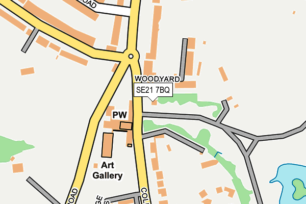 SE21 7BQ map - OS OpenMap – Local (Ordnance Survey)