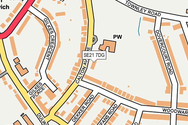 SE21 7DG map - OS OpenMap – Local (Ordnance Survey)