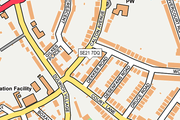 SE21 7DQ map - OS OpenMap – Local (Ordnance Survey)