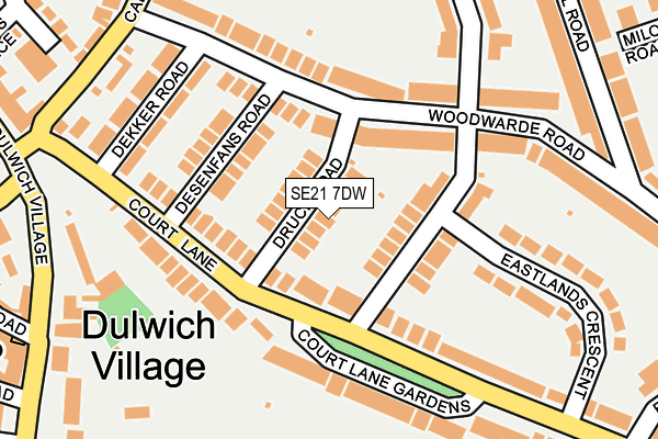 SE21 7DW map - OS OpenMap – Local (Ordnance Survey)