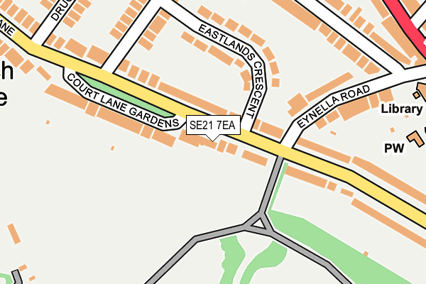 SE21 7EA map - OS OpenMap – Local (Ordnance Survey)