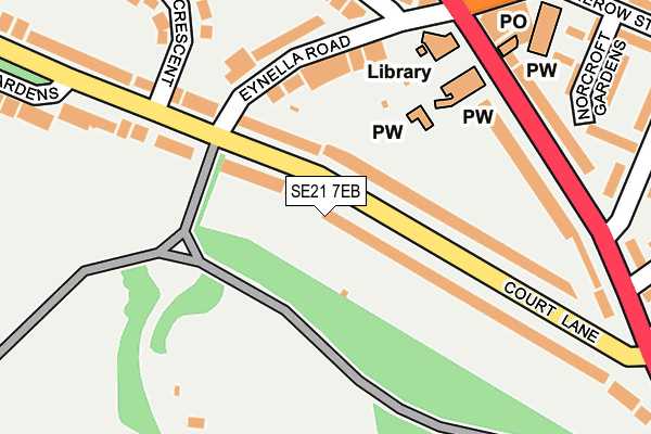 SE21 7EB map - OS OpenMap – Local (Ordnance Survey)