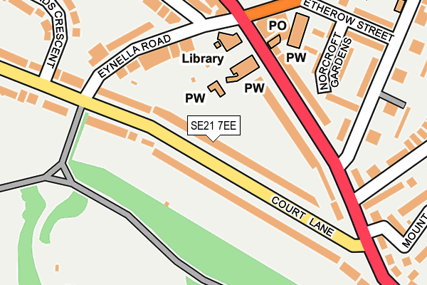 SE21 7EE map - OS OpenMap – Local (Ordnance Survey)