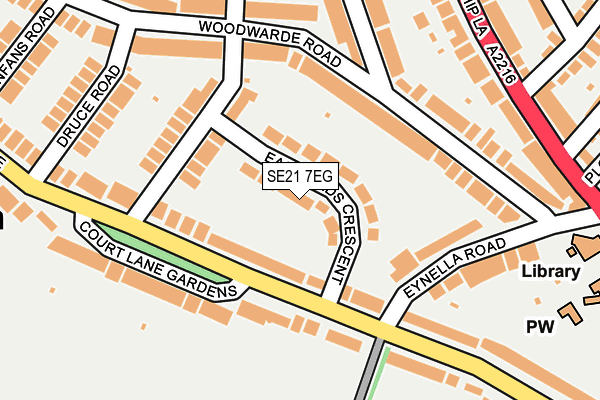 SE21 7EG map - OS OpenMap – Local (Ordnance Survey)