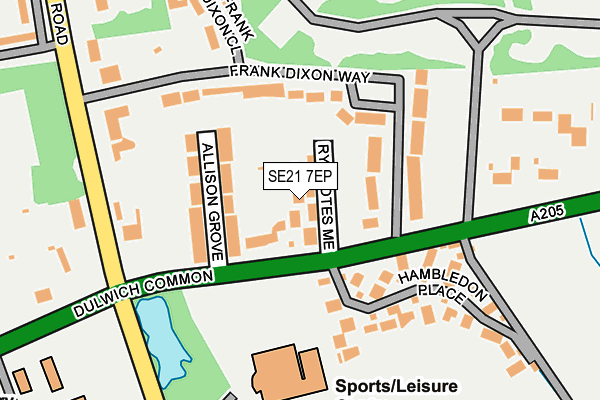 SE21 7EP map - OS OpenMap – Local (Ordnance Survey)