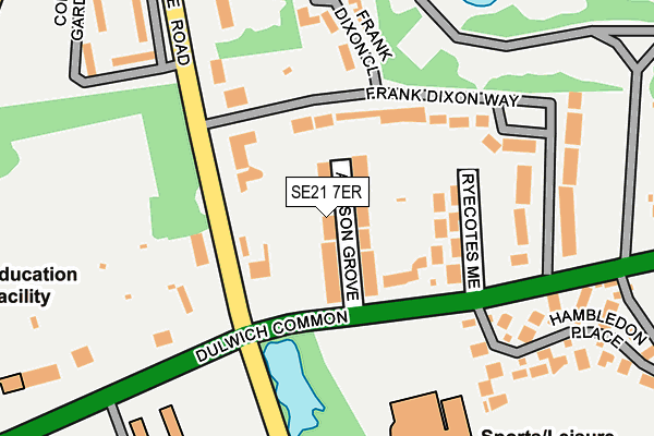 SE21 7ER map - OS OpenMap – Local (Ordnance Survey)