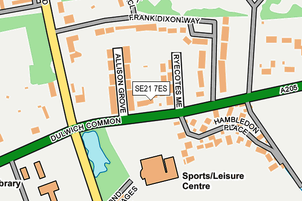 SE21 7ES map - OS OpenMap – Local (Ordnance Survey)