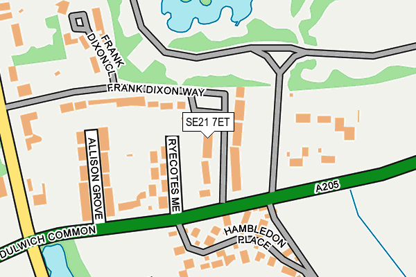 SE21 7ET map - OS OpenMap – Local (Ordnance Survey)