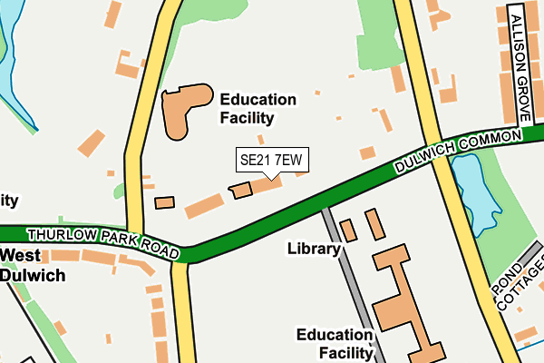 SE21 7EW map - OS OpenMap – Local (Ordnance Survey)