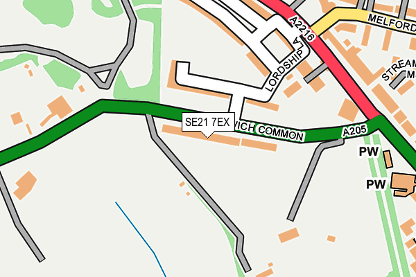 SE21 7EX map - OS OpenMap – Local (Ordnance Survey)