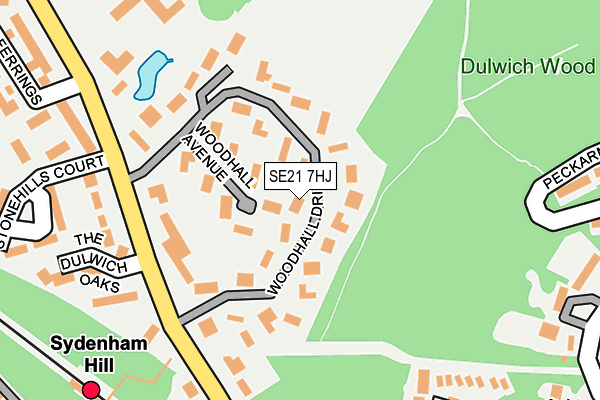 SE21 7HJ map - OS OpenMap – Local (Ordnance Survey)