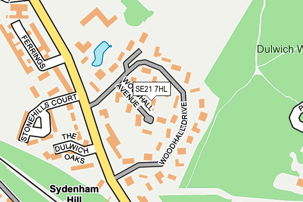 SE21 7HL map - OS OpenMap – Local (Ordnance Survey)