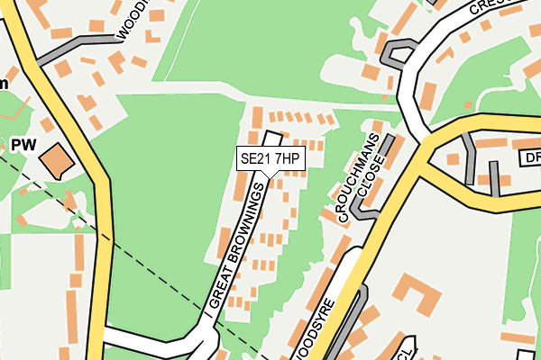 SE21 7HP map - OS OpenMap – Local (Ordnance Survey)