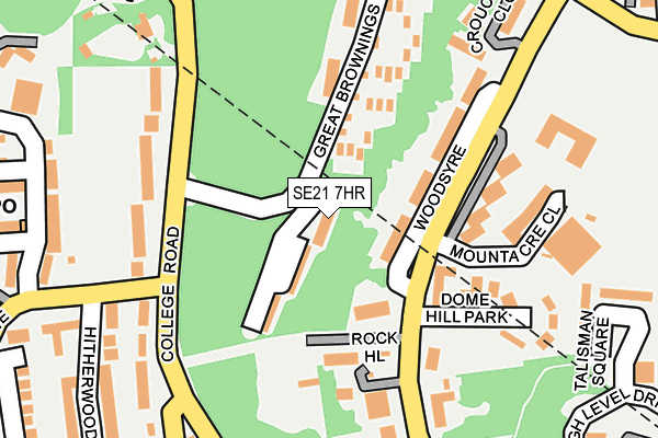 SE21 7HR map - OS OpenMap – Local (Ordnance Survey)