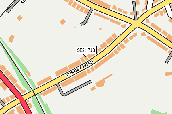SE21 7JB map - OS OpenMap – Local (Ordnance Survey)