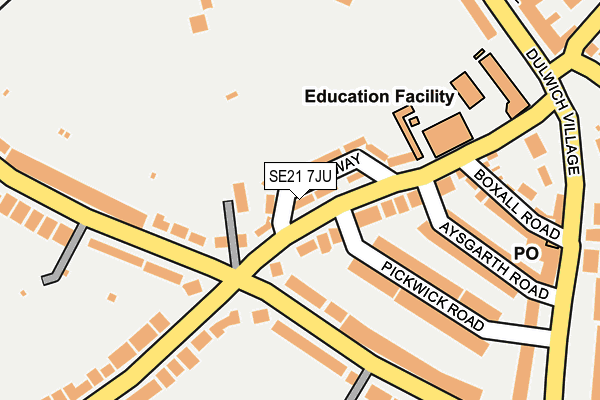 SE21 7JU map - OS OpenMap – Local (Ordnance Survey)