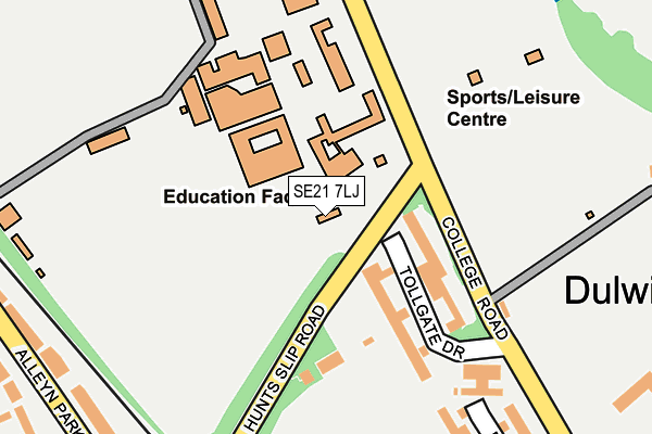 SE21 7LJ map - OS OpenMap – Local (Ordnance Survey)