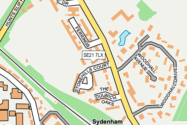 SE21 7LX map - OS OpenMap – Local (Ordnance Survey)