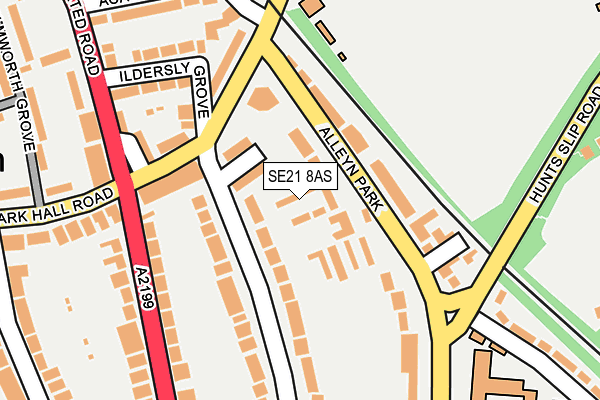 SE21 8AS map - OS OpenMap – Local (Ordnance Survey)