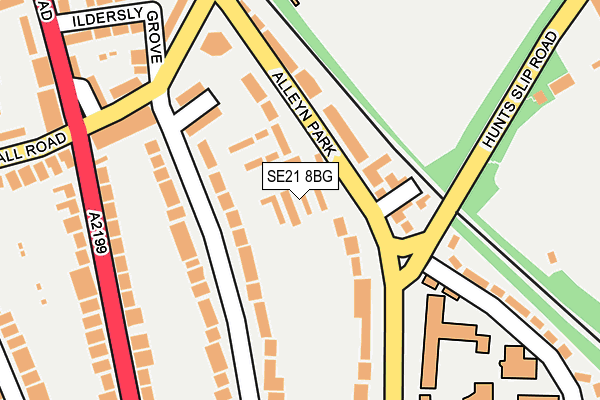 SE21 8BG map - OS OpenMap – Local (Ordnance Survey)