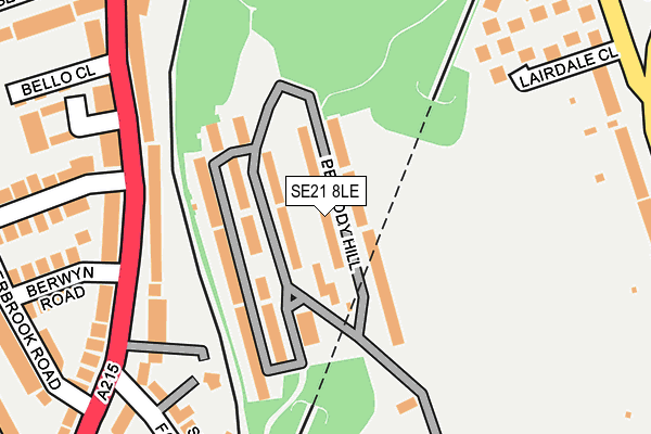 SE21 8LE map - OS OpenMap – Local (Ordnance Survey)