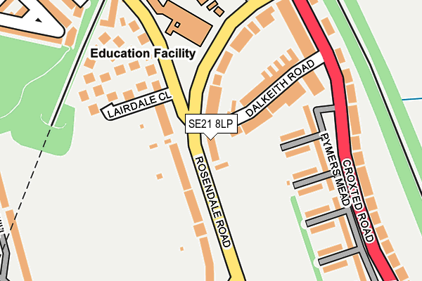 SE21 8LP map - OS OpenMap – Local (Ordnance Survey)