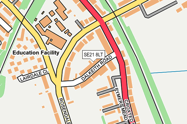 SE21 8LT map - OS OpenMap – Local (Ordnance Survey)