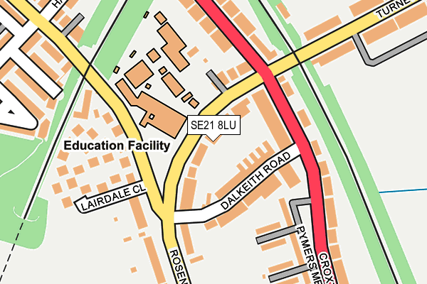 SE21 8LU map - OS OpenMap – Local (Ordnance Survey)