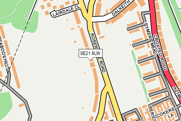 SE21 8LW map - OS OpenMap – Local (Ordnance Survey)