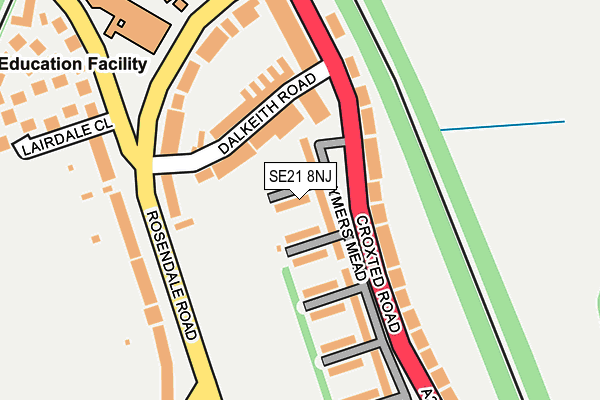 SE21 8NJ map - OS OpenMap – Local (Ordnance Survey)