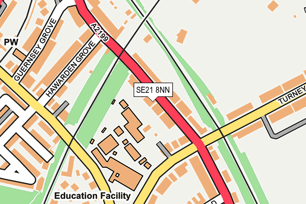 SE21 8NN map - OS OpenMap – Local (Ordnance Survey)