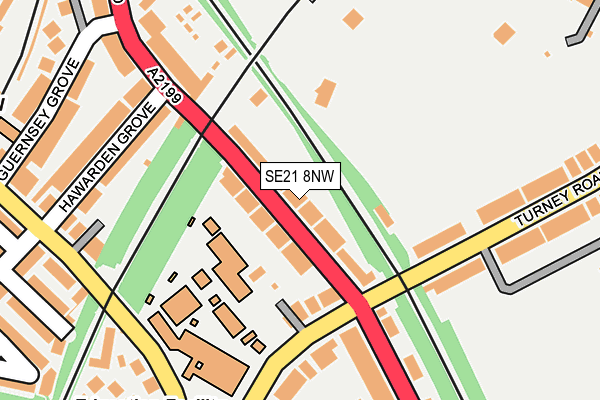 SE21 8NW map - OS OpenMap – Local (Ordnance Survey)