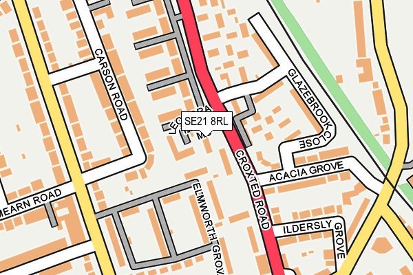 SE21 8RL map - OS OpenMap – Local (Ordnance Survey)