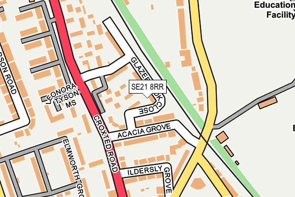 SE21 8RR map - OS OpenMap – Local (Ordnance Survey)