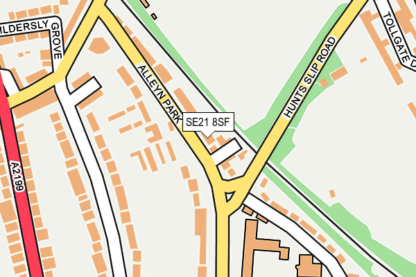 SE21 8SF map - OS OpenMap – Local (Ordnance Survey)