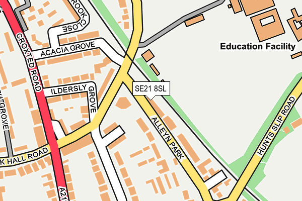SE21 8SL map - OS OpenMap – Local (Ordnance Survey)