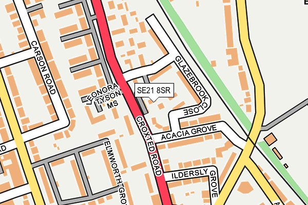 SE21 8SR map - OS OpenMap – Local (Ordnance Survey)