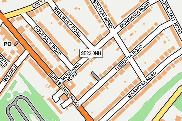 SE22 0NH map - OS OpenMap – Local (Ordnance Survey)
