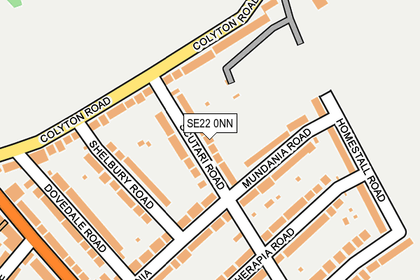 SE22 0NN map - OS OpenMap – Local (Ordnance Survey)