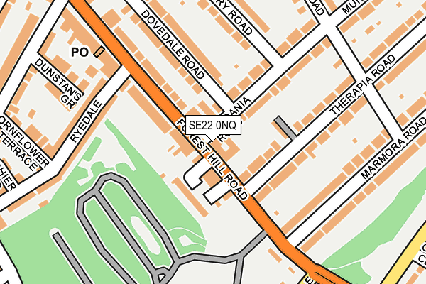SE22 0NQ map - OS OpenMap – Local (Ordnance Survey)