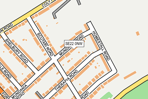 SE22 0NW map - OS OpenMap – Local (Ordnance Survey)
