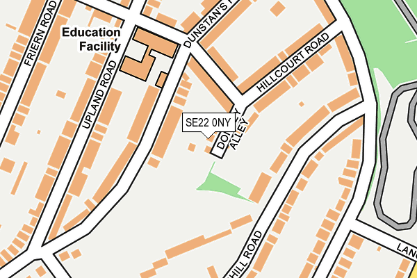 SE22 0NY map - OS OpenMap – Local (Ordnance Survey)