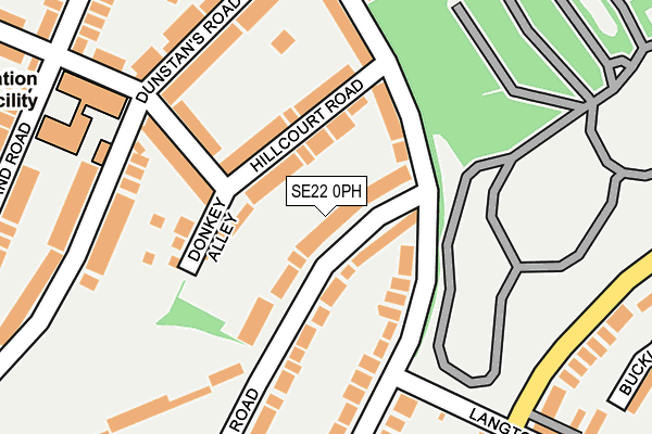 SE22 0PH map - OS OpenMap – Local (Ordnance Survey)