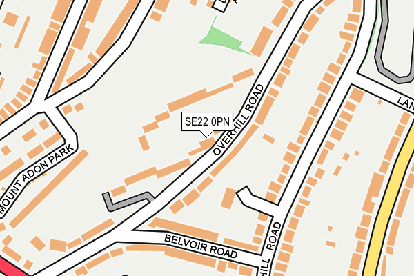SE22 0PN map - OS OpenMap – Local (Ordnance Survey)