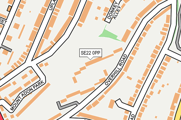 SE22 0PP map - OS OpenMap – Local (Ordnance Survey)