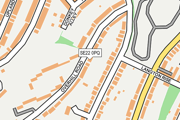 SE22 0PQ map - OS OpenMap – Local (Ordnance Survey)