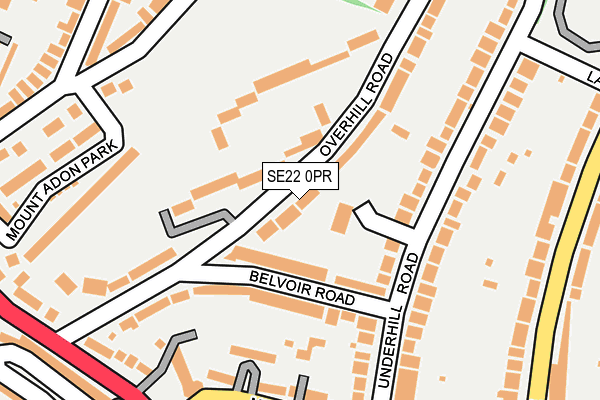 SE22 0PR map - OS OpenMap – Local (Ordnance Survey)