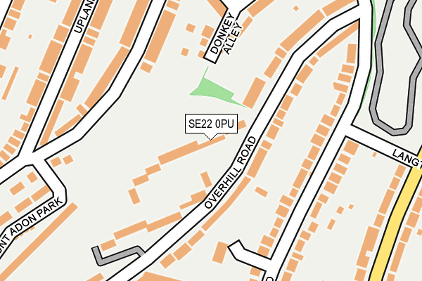 SE22 0PU map - OS OpenMap – Local (Ordnance Survey)
