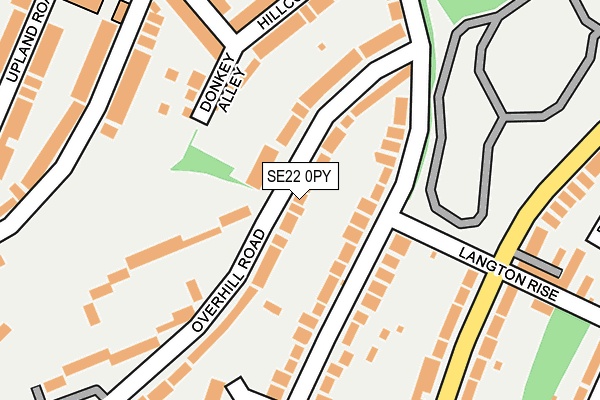 SE22 0PY map - OS OpenMap – Local (Ordnance Survey)